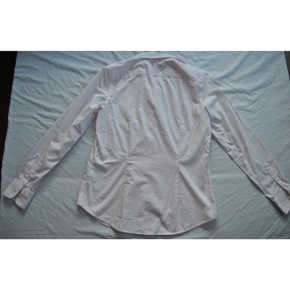 Lauren Ralph Lauren Pink and White Striped Long Sleeve Button Up Medium - Picture 5 of 9